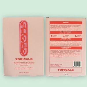 💕 2 for $40💕 Topicals Faded Under Eye Brightening and Clearing Eye Masks